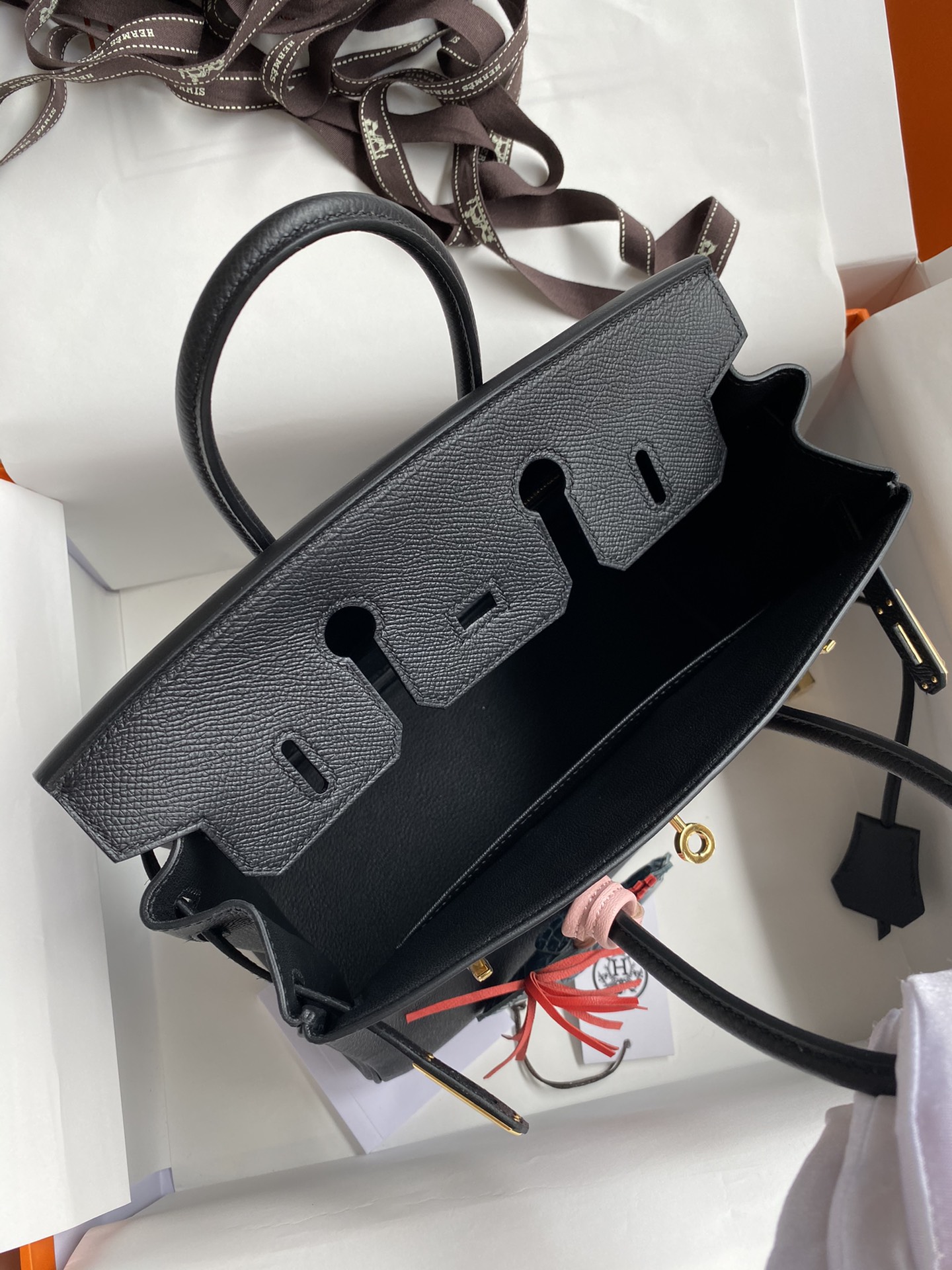 Birkin 25cm Epsom Leather Black Gold Buckle