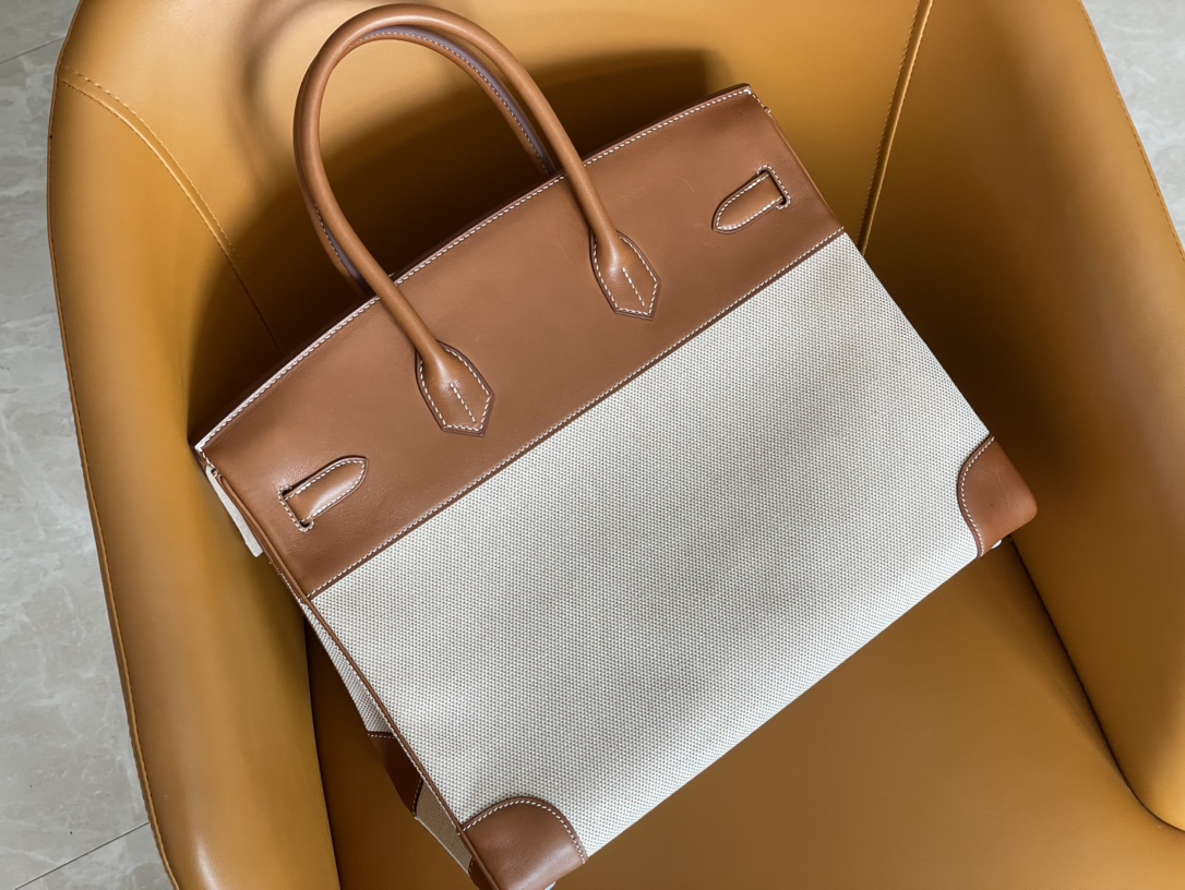 Bk35 saddle leather canvas silver buckle