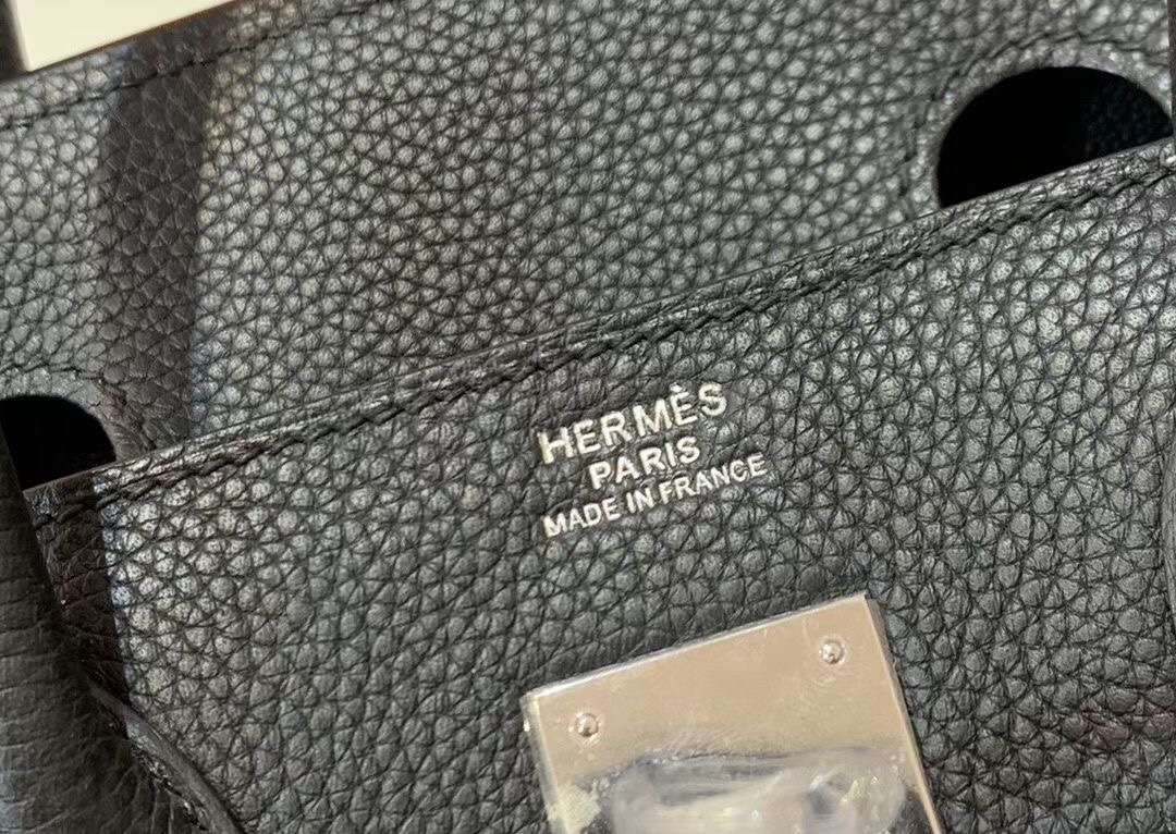 Birkin 30cm Black Silver buckle Imported Togo leather Beeswax thread stitching