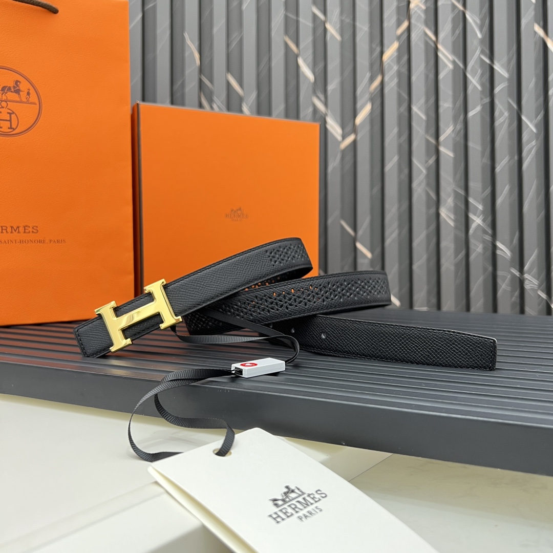 Hermes Reversible Belt in Swift and Epsom Calfskin