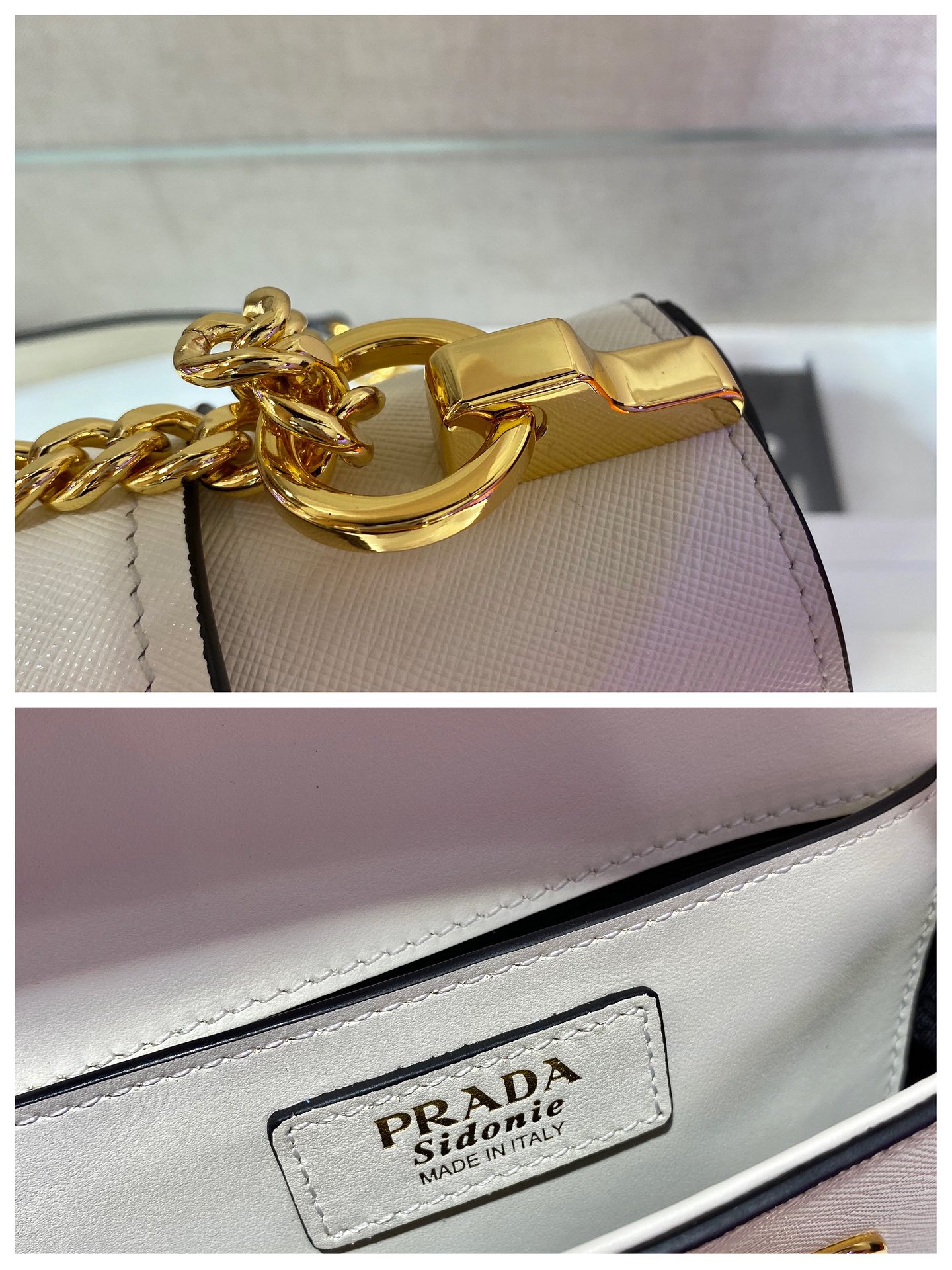 𝐏𝐑𝐀𝐃𝐀 Sidonie Saffiano leather handbag