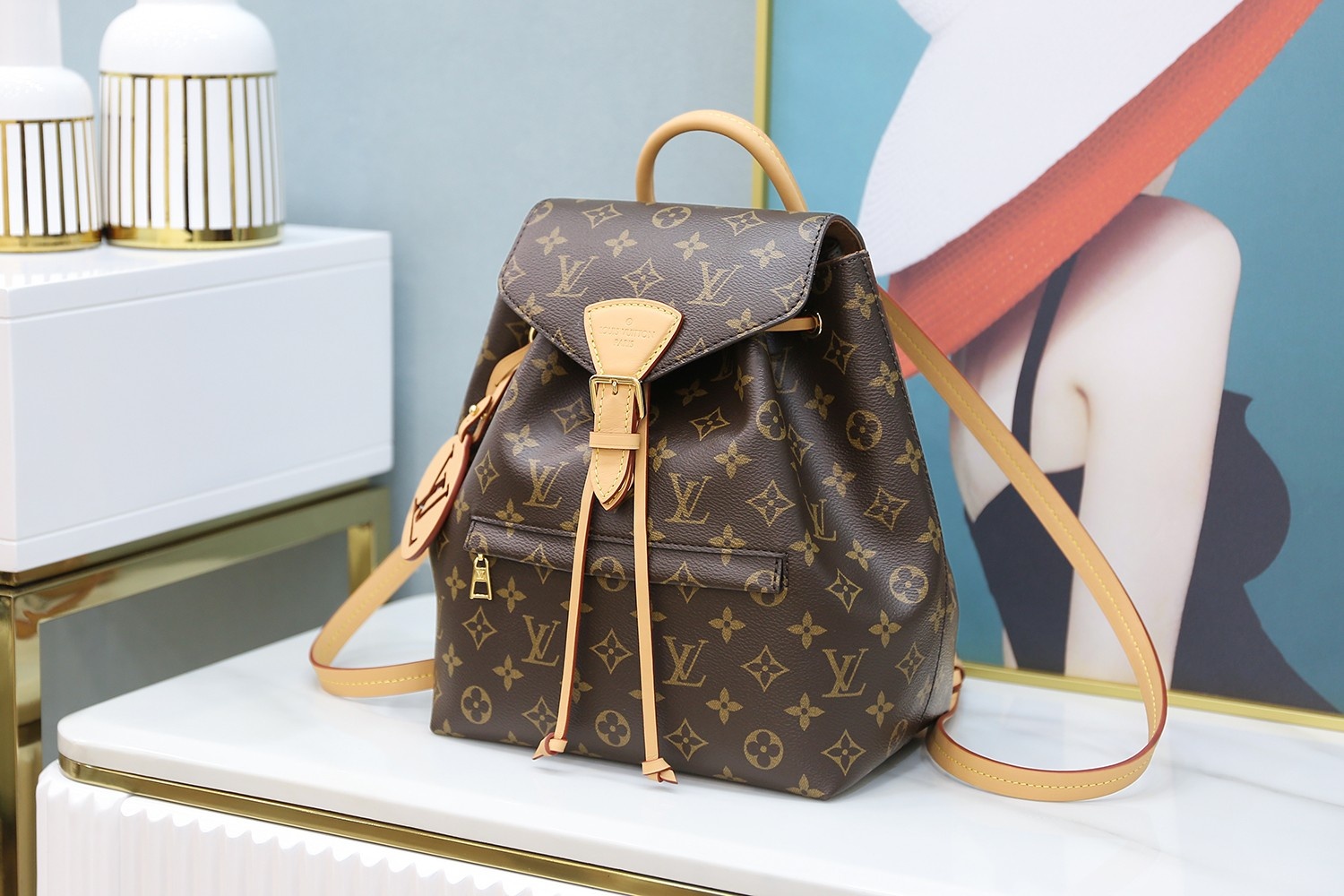 Louis Vuitton 𝙈𝙊𝙉𝙏𝙎𝙊𝙐𝙍𝙄𝙎 small backpack M45501