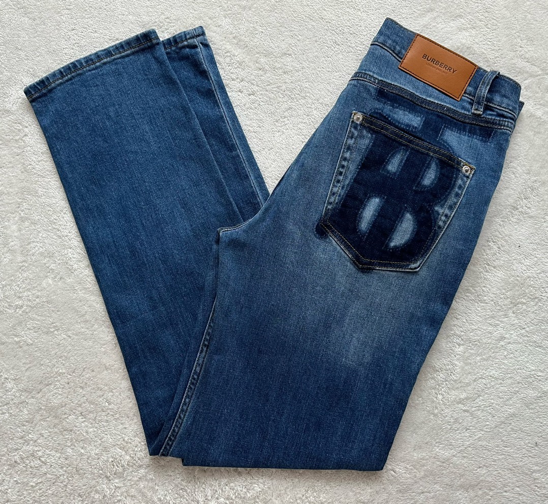Burberry…New TB Print Straight Leg Jeans