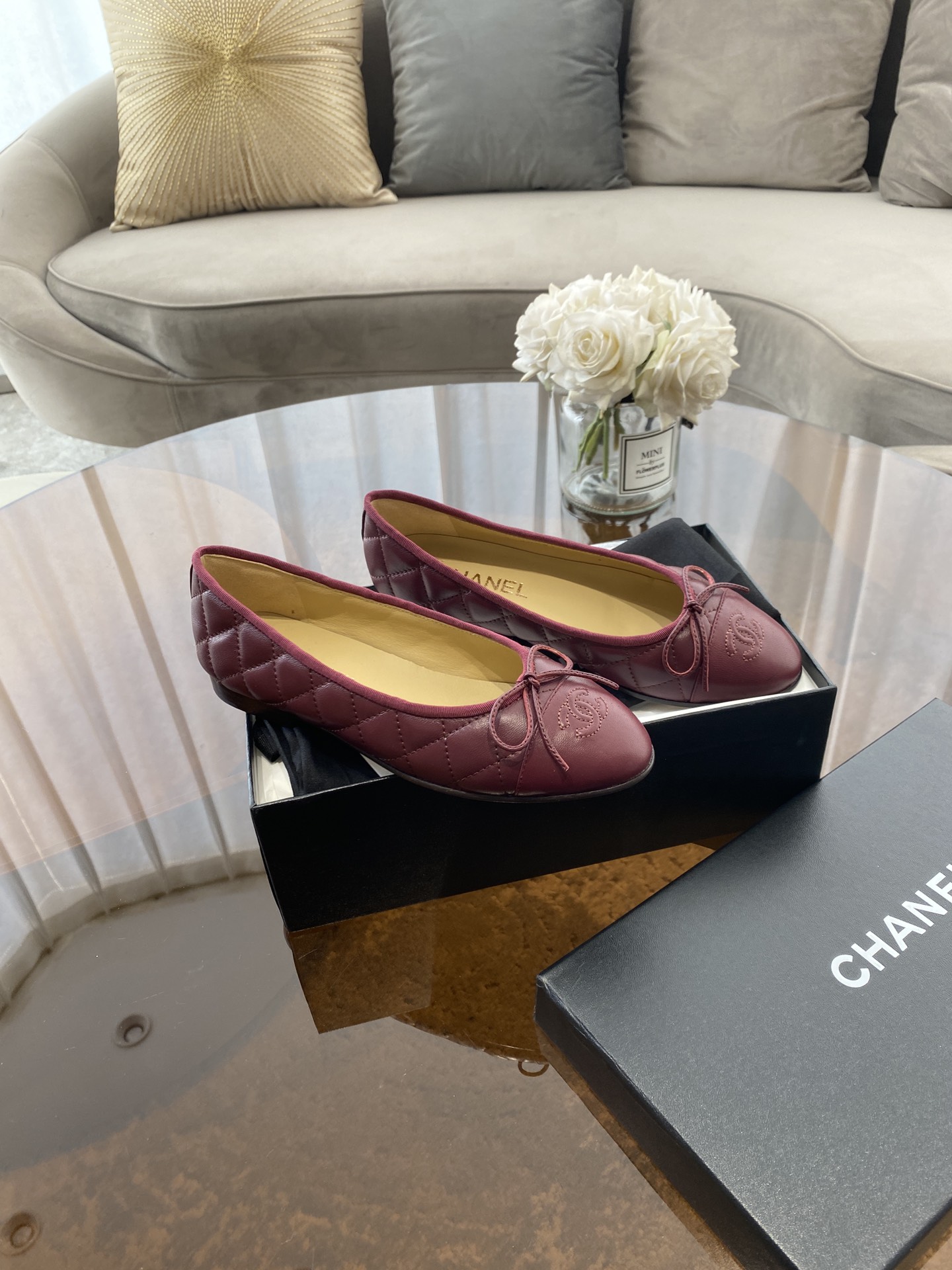 CHANEL ballet shoes Imported custom leather Italy imported leather outsole