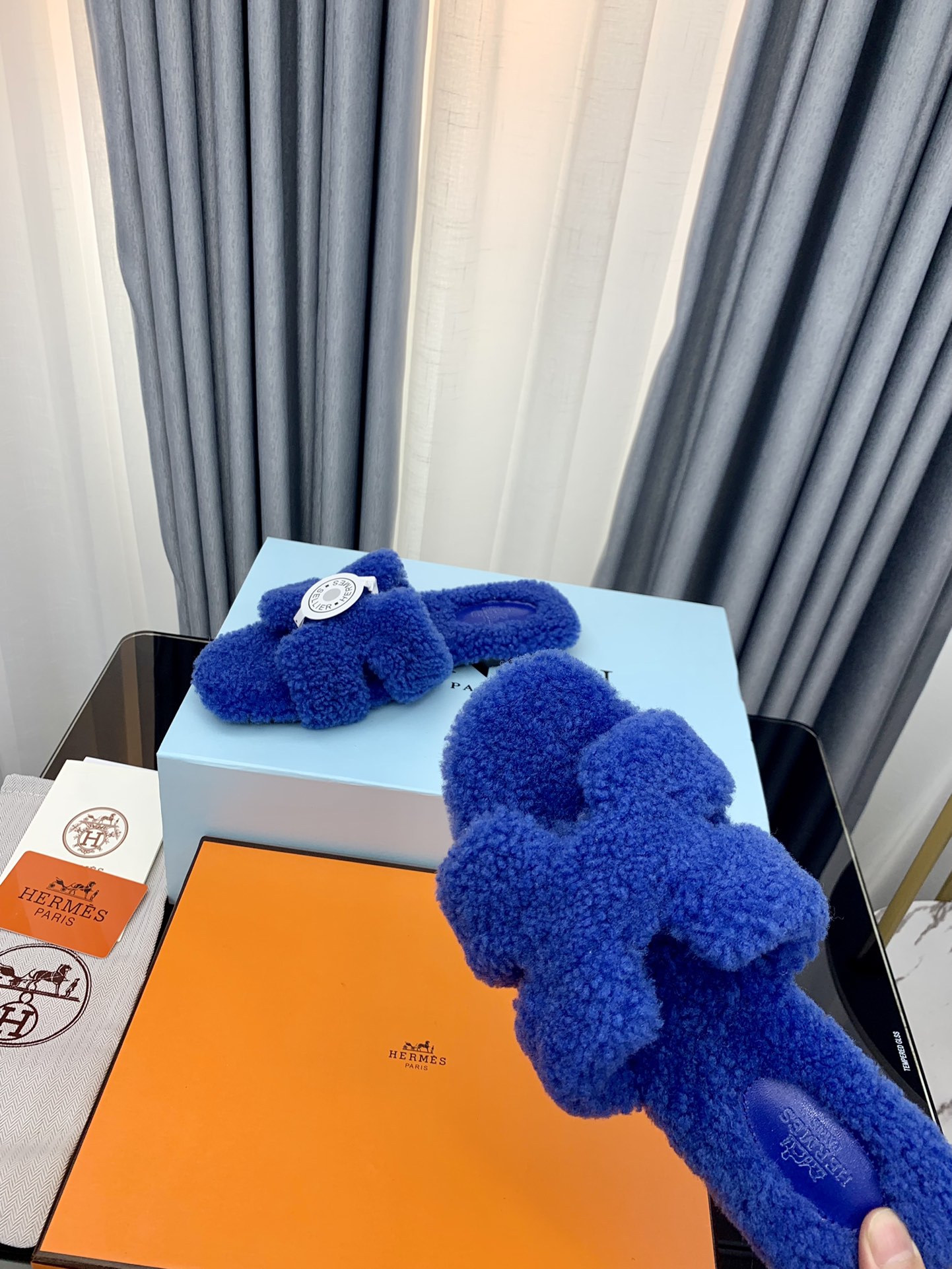 Hermes Autumn and Winter Flat Fur Drags