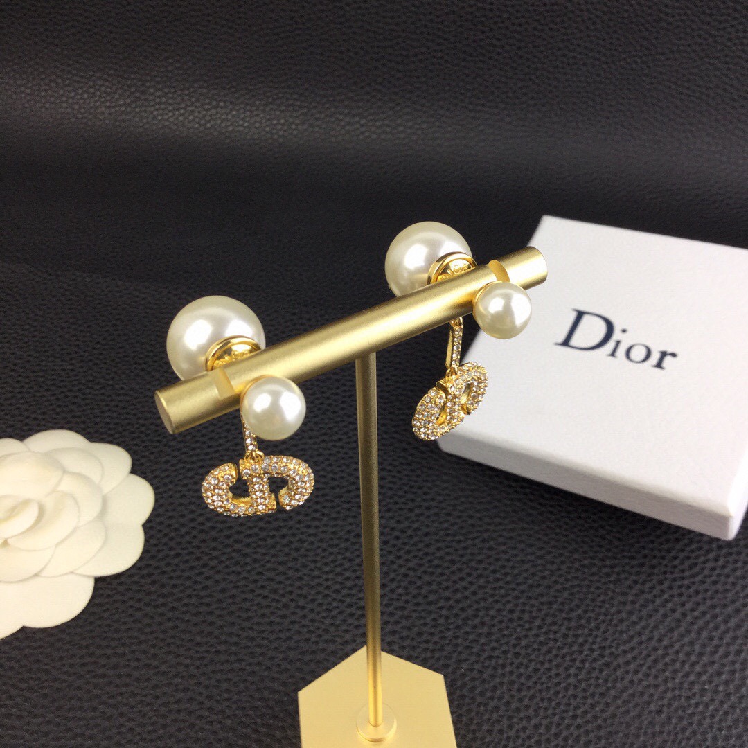 Dior stud earrings