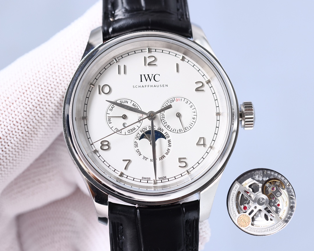 IWC- Portuguese Collection German CNC machine open molded case and strap 82650 movement copy