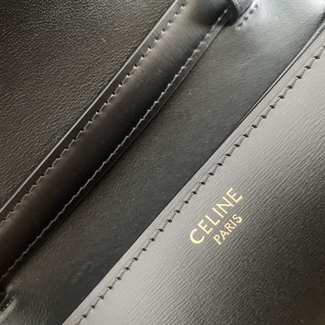 𝐂𝐞𝐥𝐢𝐧𝐞 Box Teen bag in polished calfskin