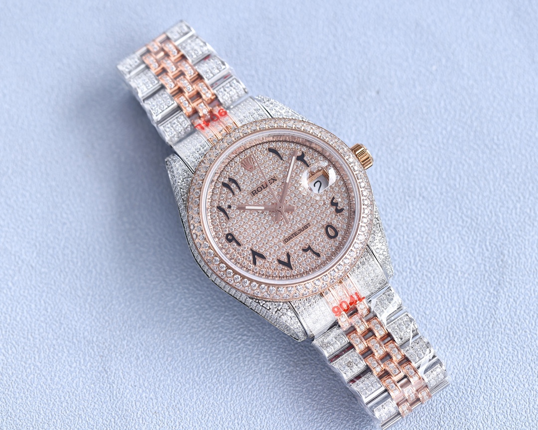 Rolex full diamond local luxury version 18k nanotechnology