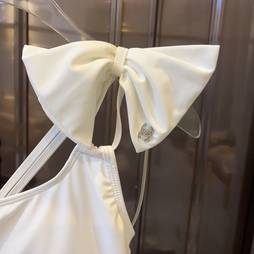 Chanel New one-piece swimming costume with one shoulder