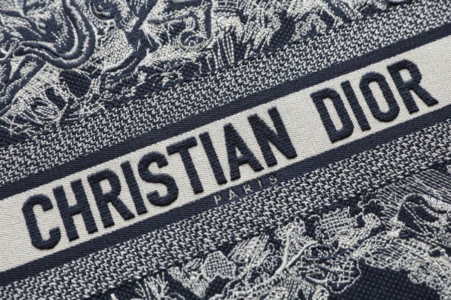 DIOR TOTE blue embroidery