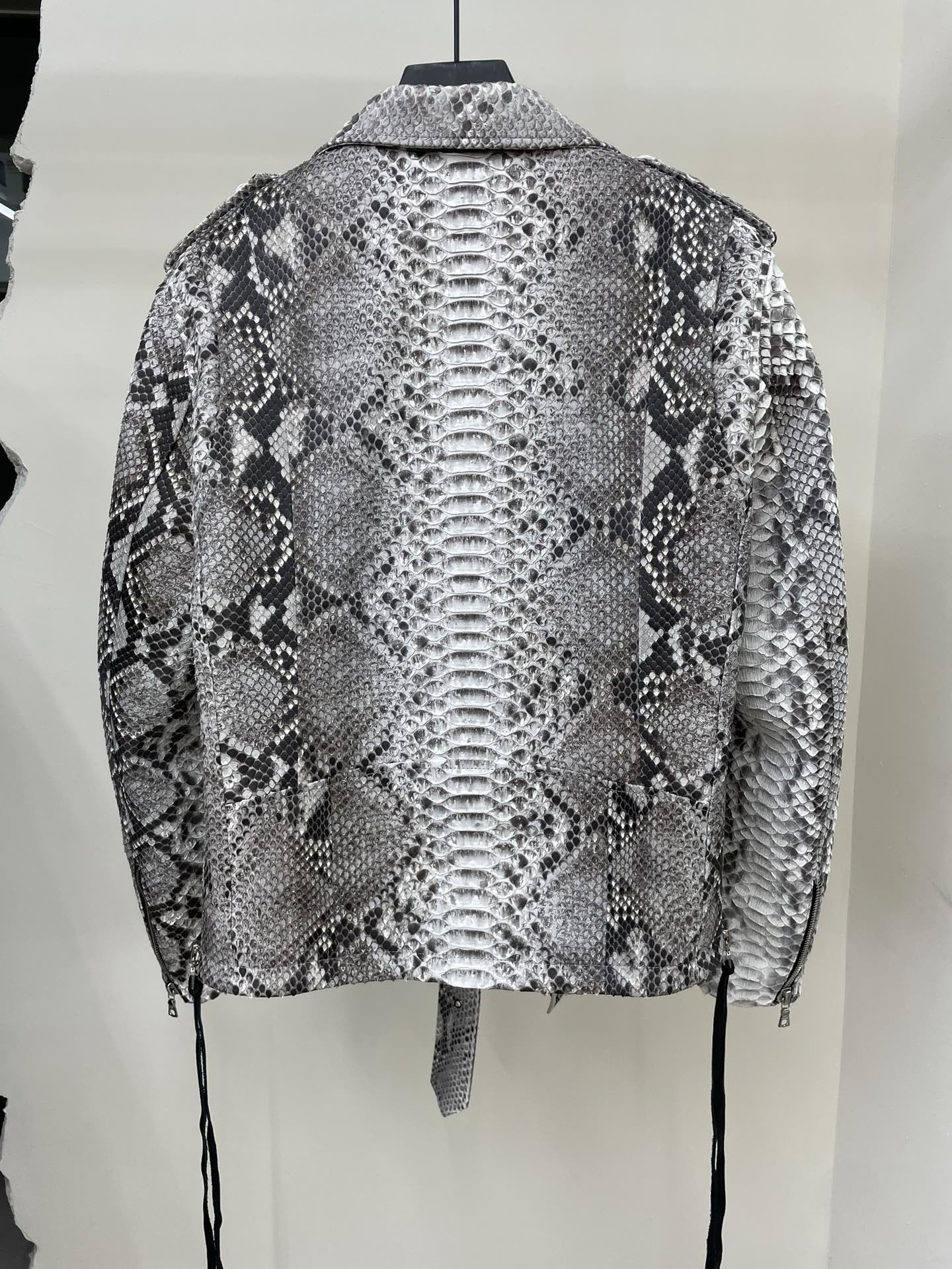 Amiri Real python leather jacket