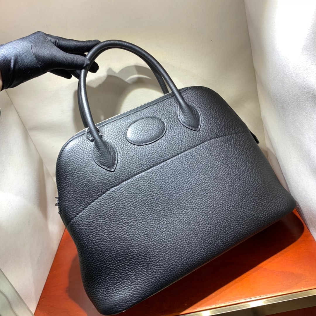 Bolide 31cm Clemence 89 black silver buckle beeswax thread hand sewn