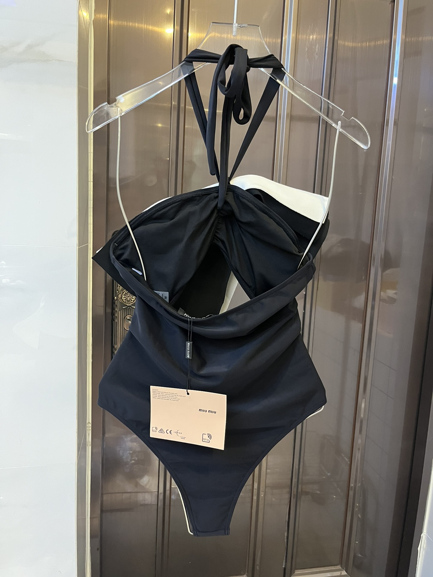 miumiu  one-piece bow bikini swimming costume