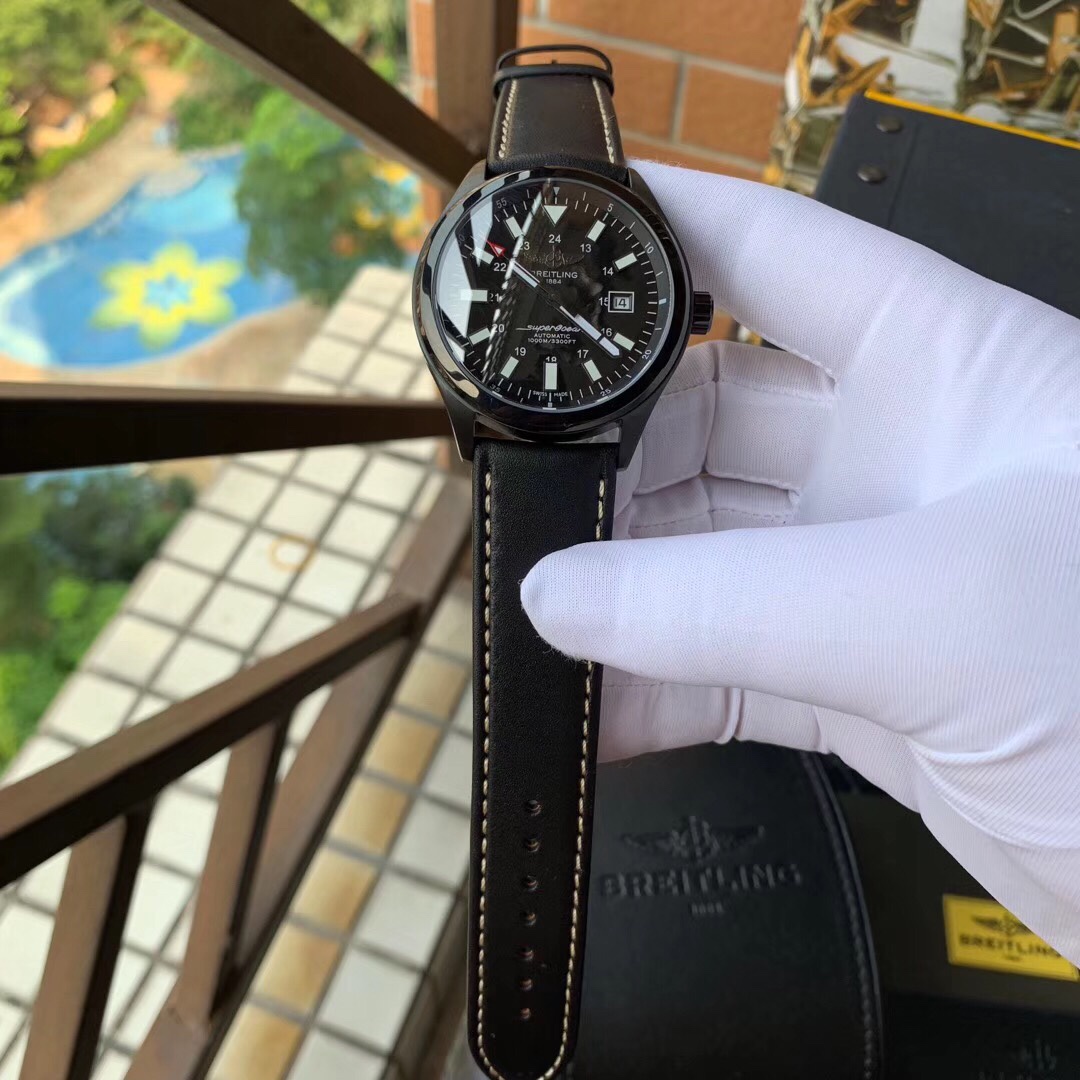 Breitling-Built-in Citizen 821A movement Sapphire scratch-resistant crystal Top layer calfskin strap