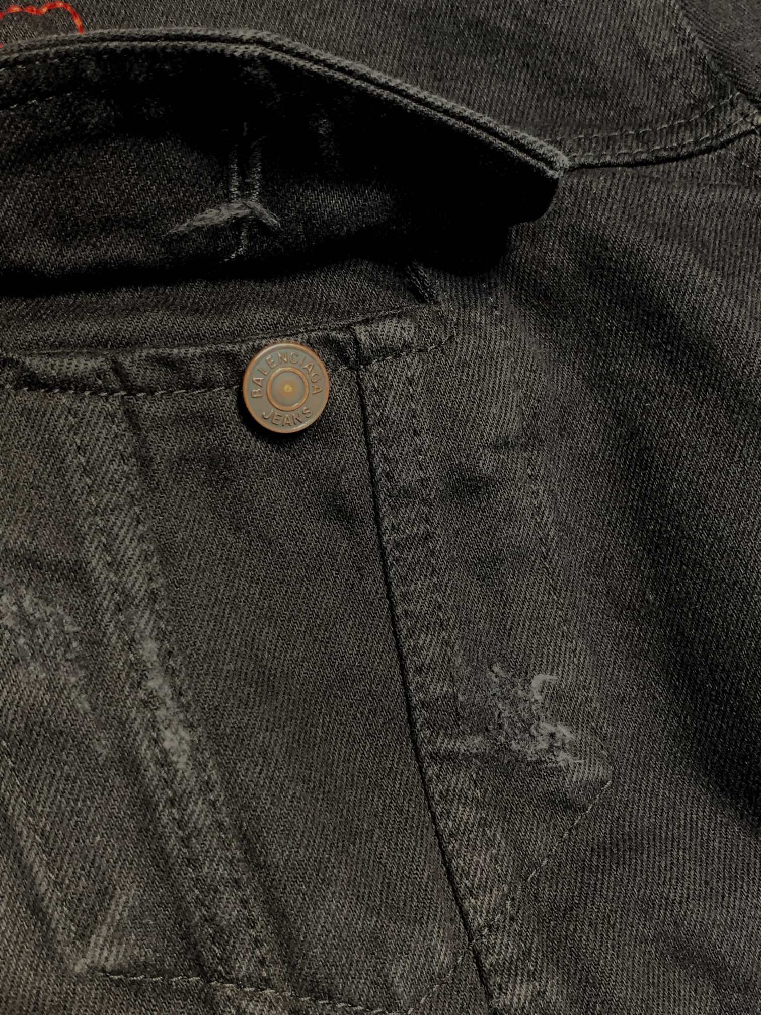 Balenciaga ripped denim jacket