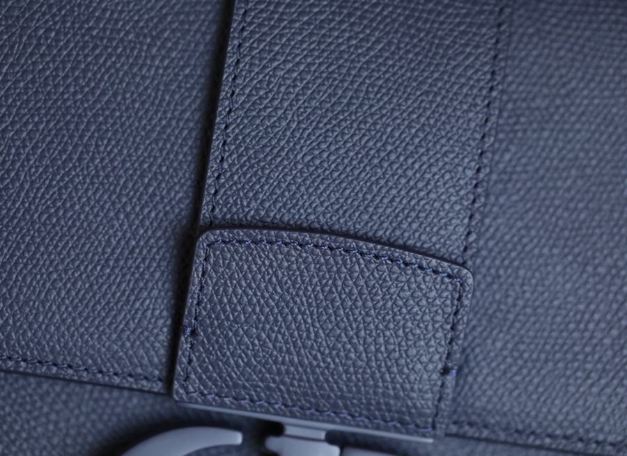 Montaigne palm print cow leather flap bag