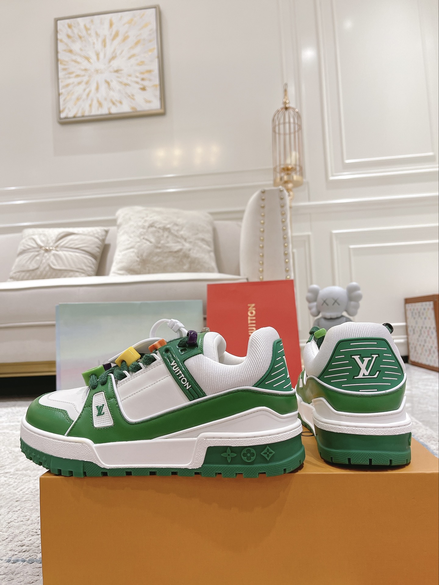 Louis Vuitton couple models DIY buckle sneakers sneakers