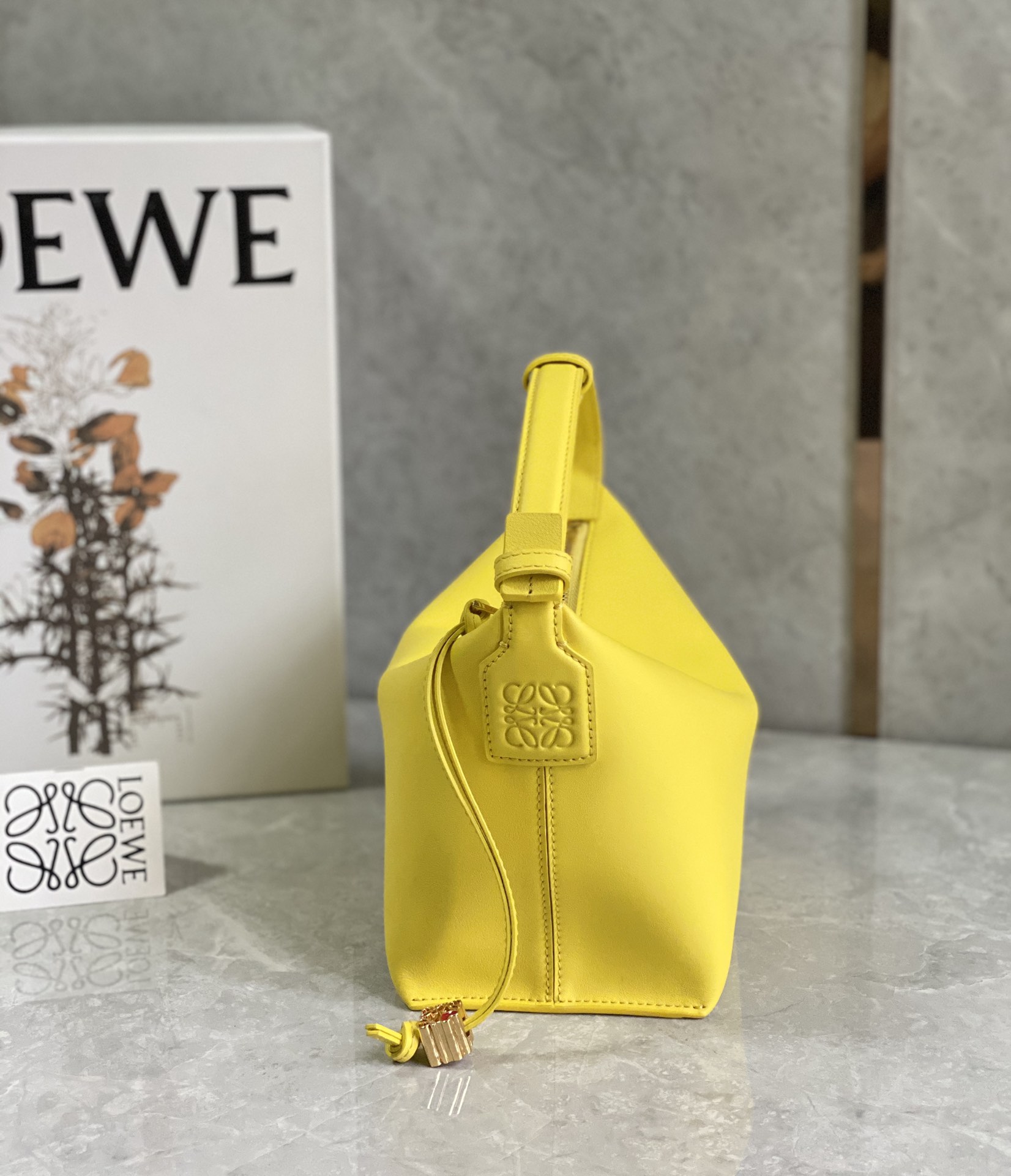 LOEWE cubi full leather lunch box bag