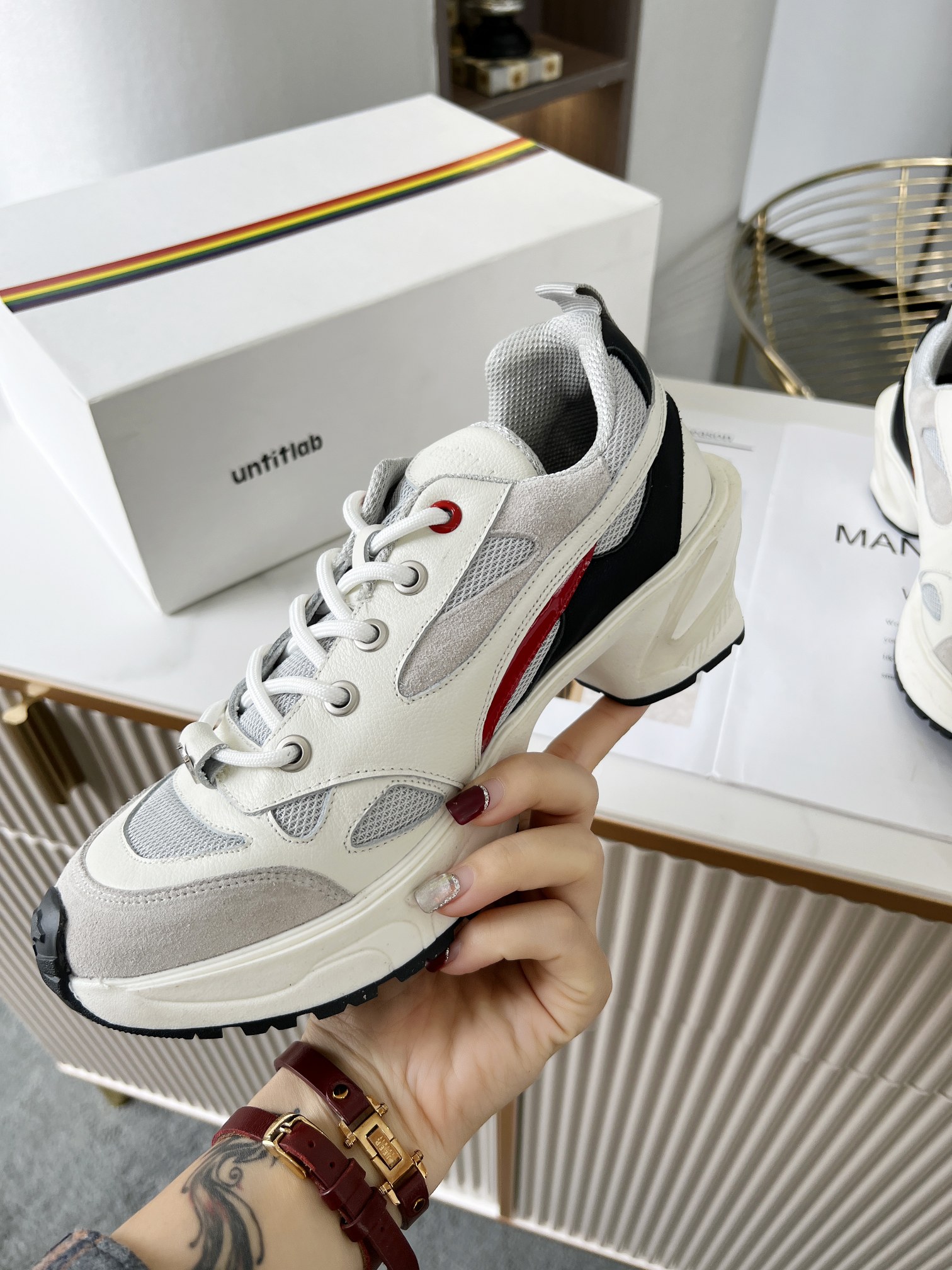 Untitlab 𝟐𝟎𝟐𝟐/𝐒𝐒 𝐧𝐞𝐰  Early spring capsule series of high-heeled sports sneakers sneakers can also be very fashionable
