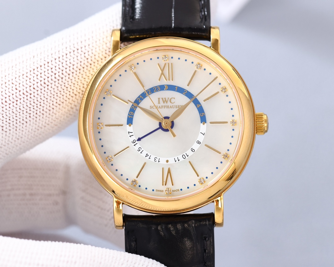 IWC- Portofino Men's Watch Movement EAT2836 in imported calfskin