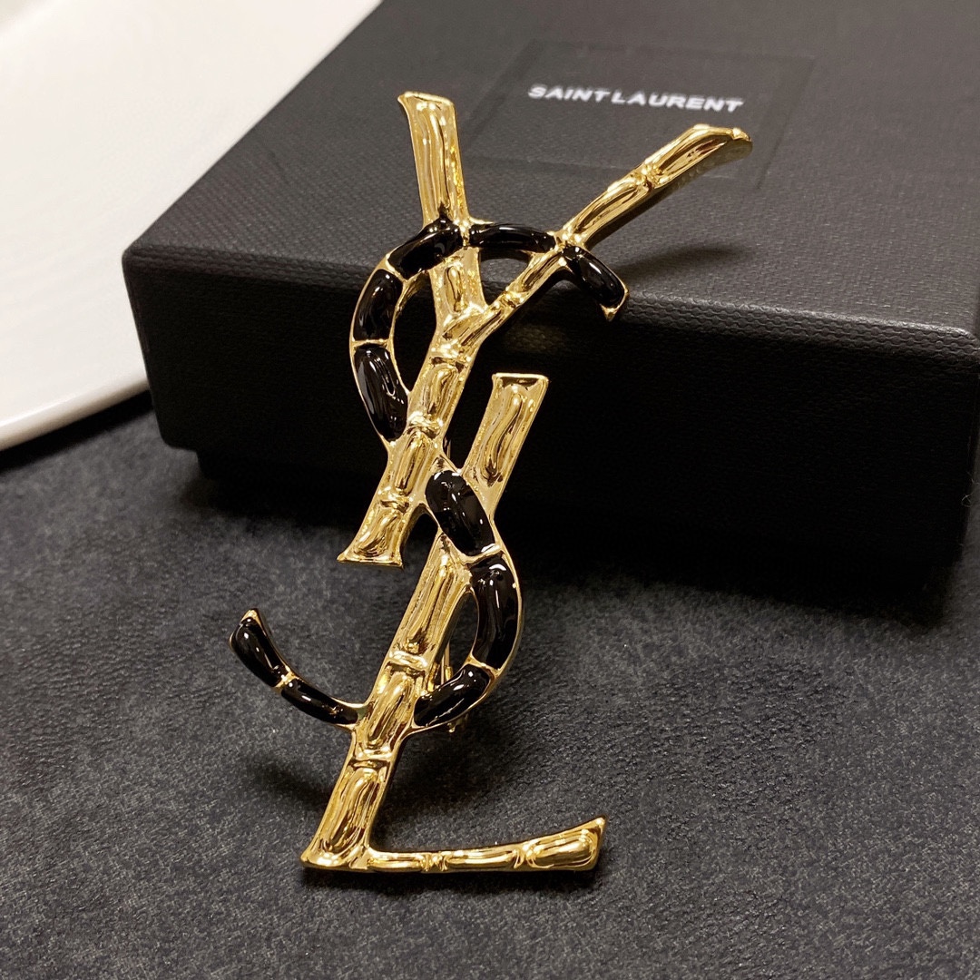Saint Laurent YSL brooch