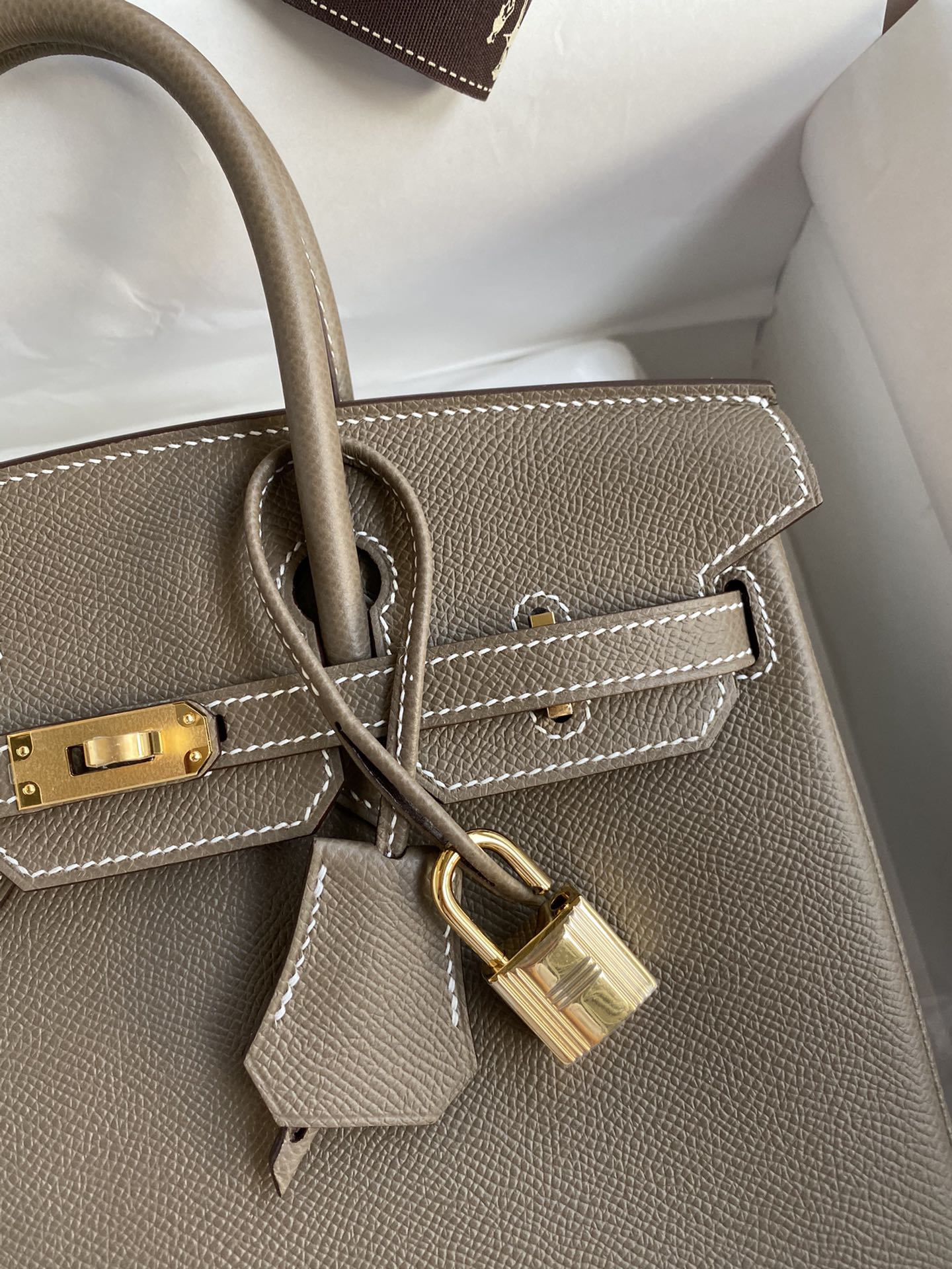 Birkin 25cm Epsom Leather Elephant Grey 🐘 Gold Buckle
