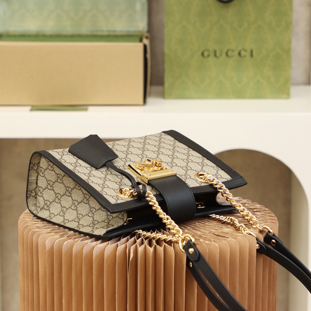 GUCCI 𝐏𝐚𝐝𝐥𝐨𝐜𝐤 series trumpet original leather #498156