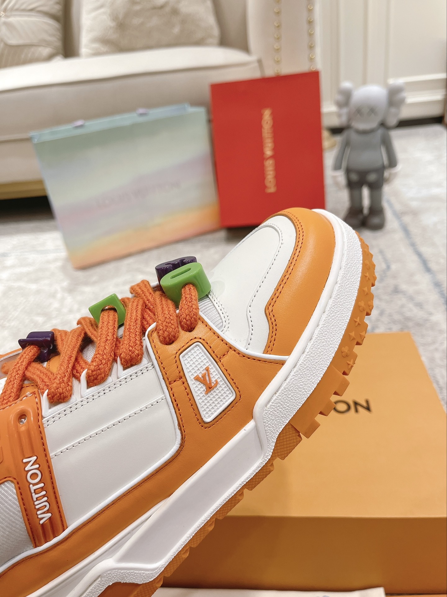 Louis Vuitton couple models DIY buckle sneakers sneakers