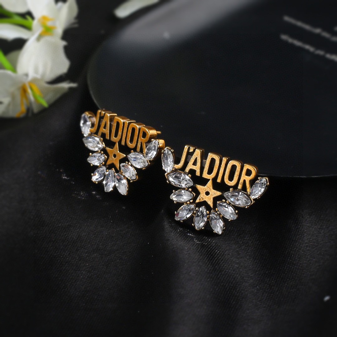 Dior stud earrings