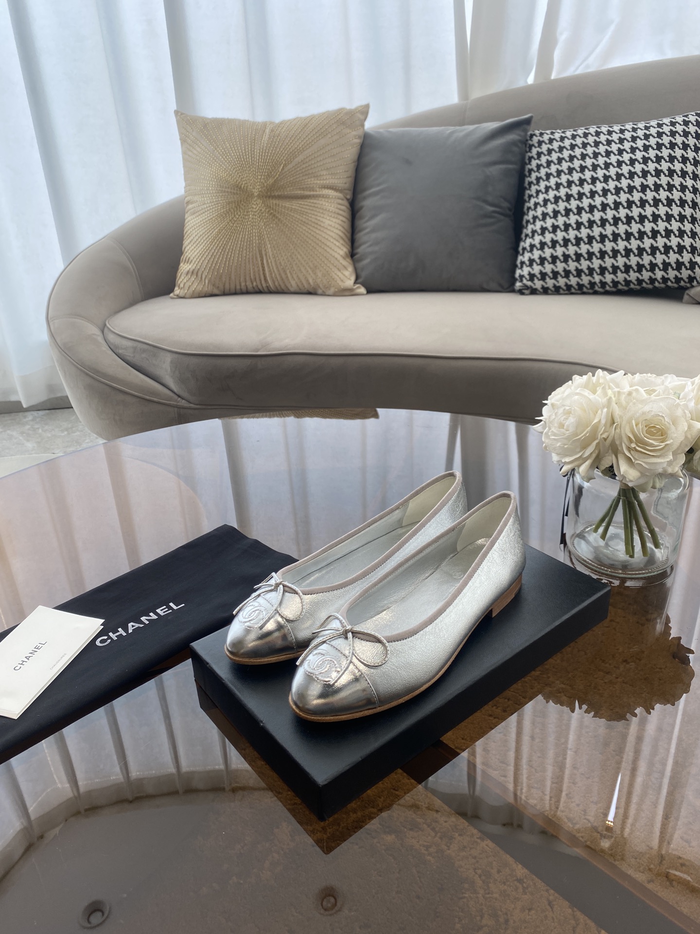 CHANEL ballet shoes Imported custom leather Italy imported leather outsole