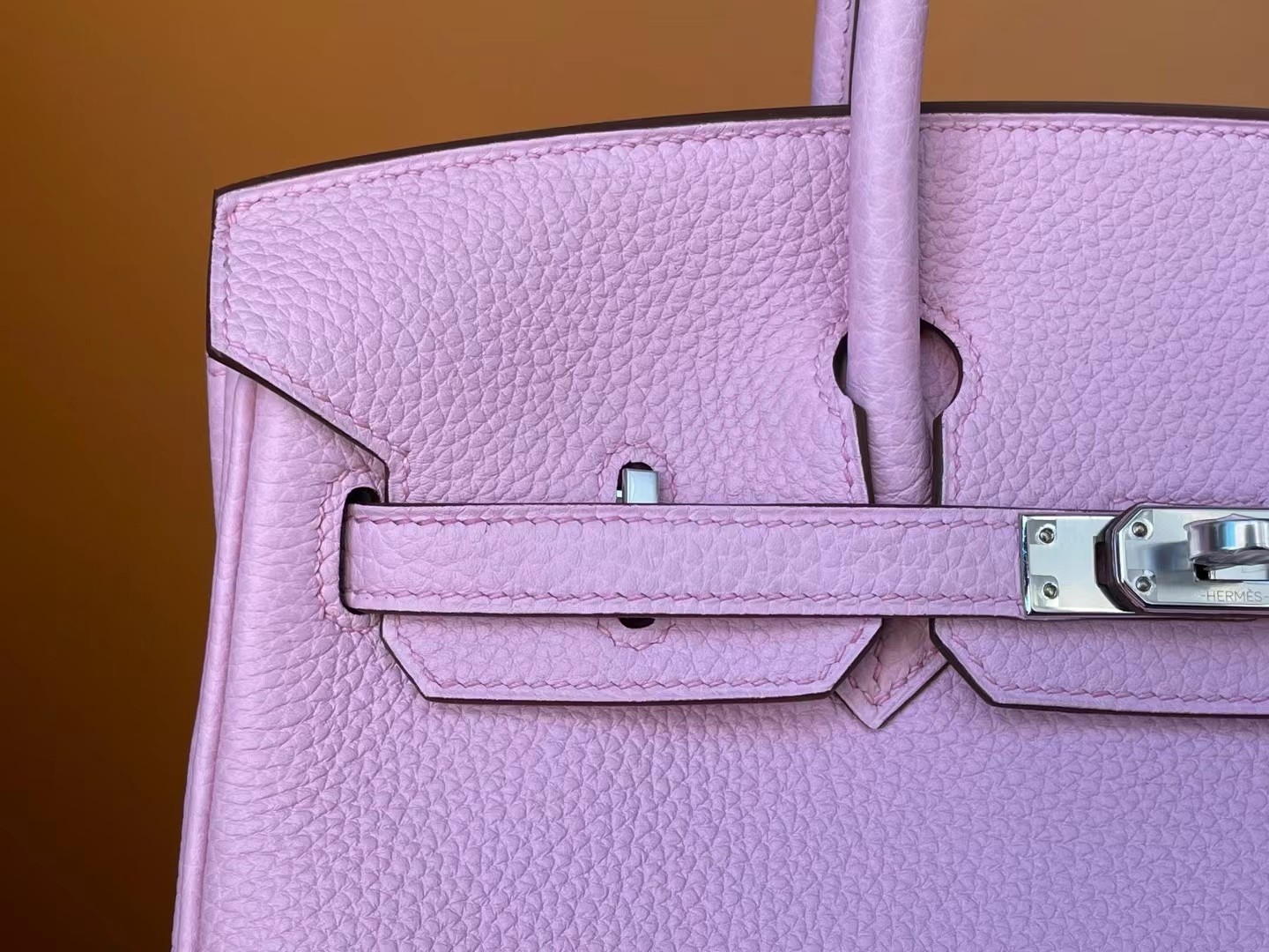 BK25 Caramel Purple Togo Leather Gold Buckle