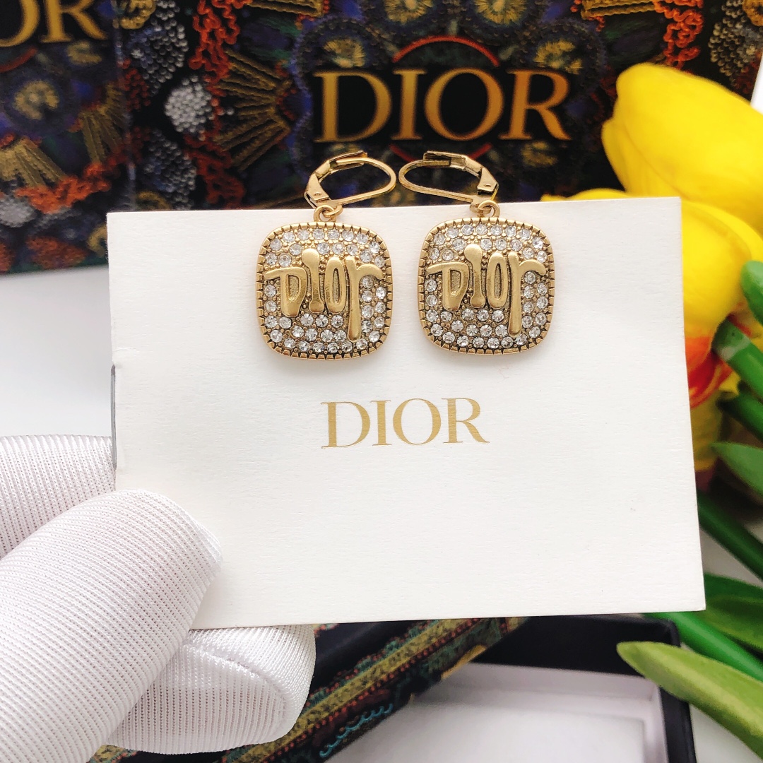 Dior stud earrings