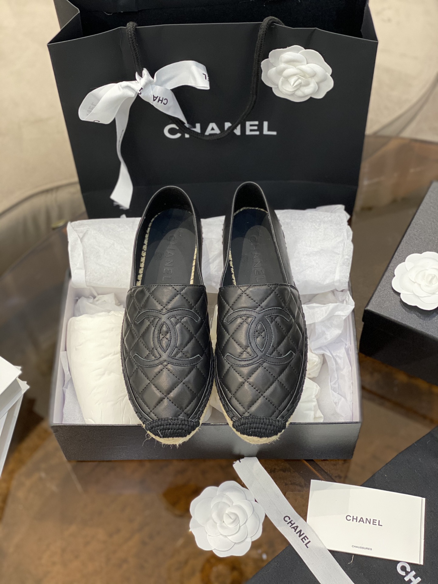 CHANEL fisherman shoes Chanel classic version of the original injection of rubber translucent rubber original color hemp sole