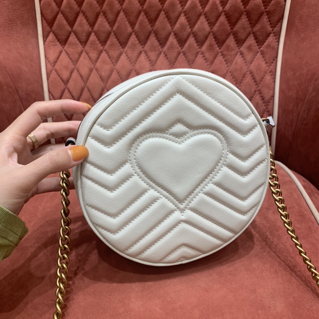 GUCCI marmont round cake full skin black #550154