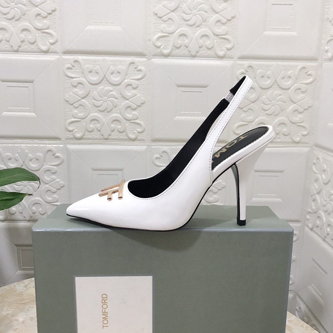 𝐓𝐎𝐌𝐅𝐎𝐑𝐃｜𝟐𝟎𝟐𝟑𝐒𝐒/𝐧𝐞𝐰 TOM high heeled bag toe sandals Original black leather outsole