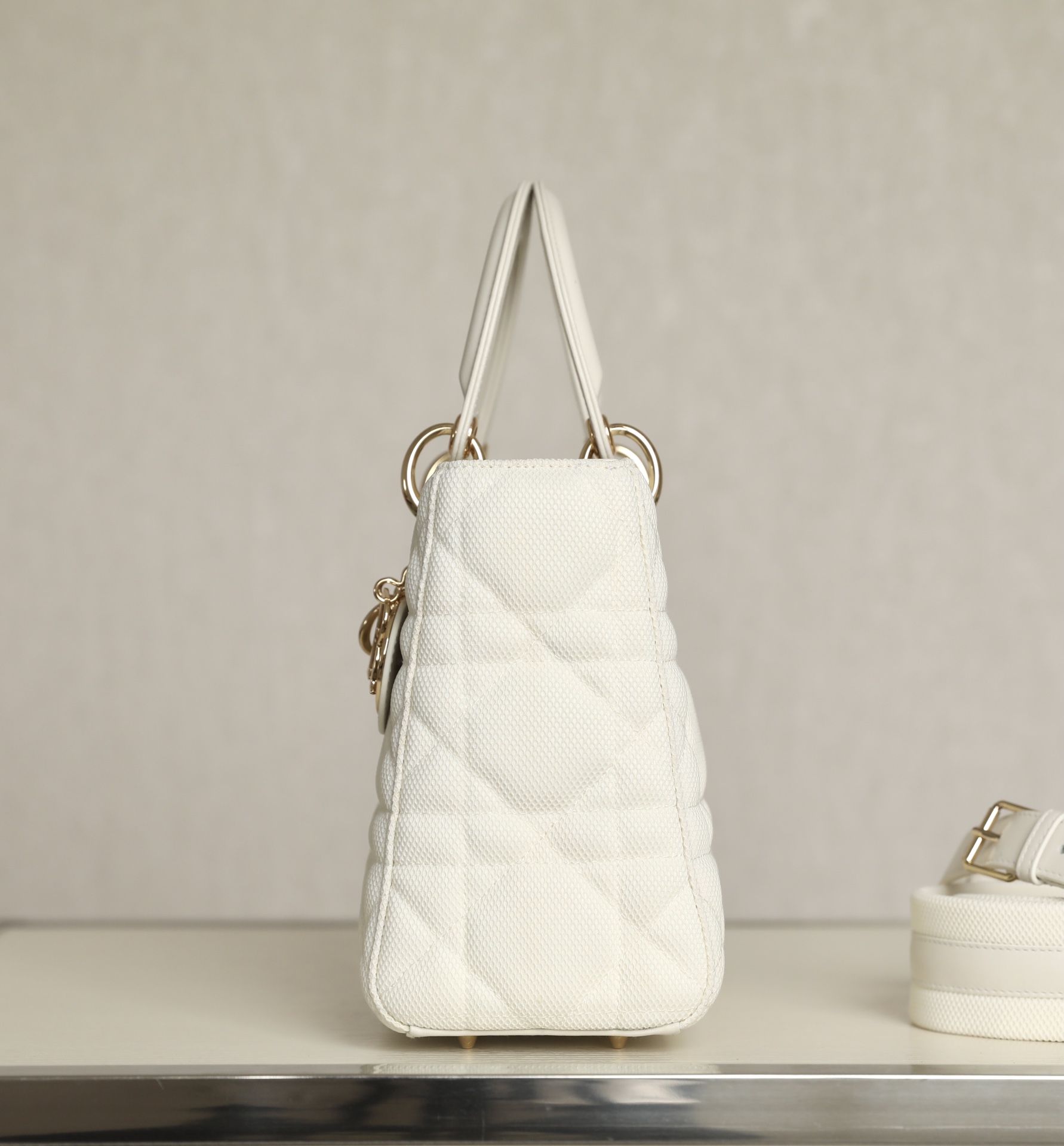 DIOR Lady five compartments Technical fabric fabric white DR-051