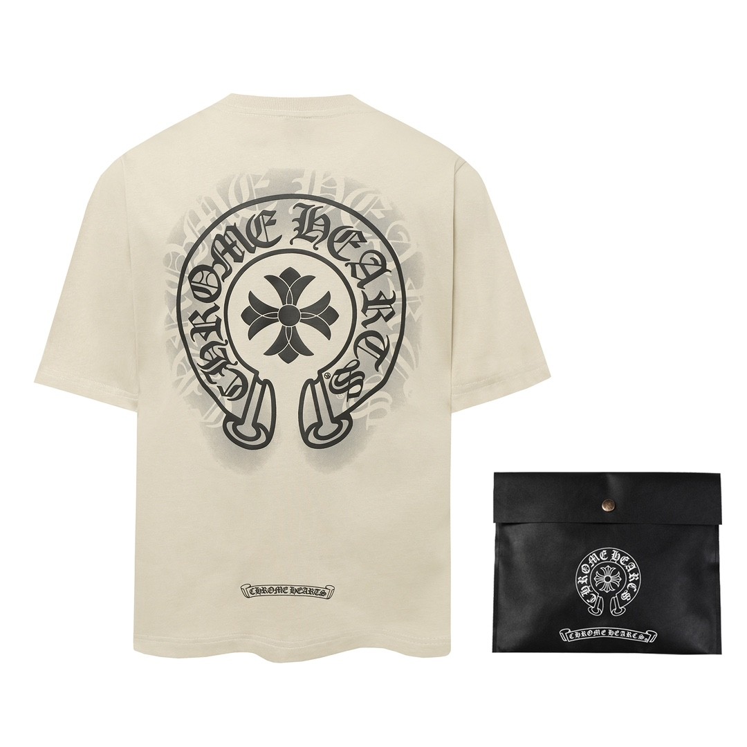 Chrome Hearts Heavy-duty foam horseshoe print t-shirt