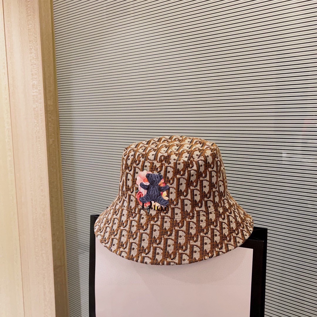 [DIOR Dior] 2023 spring and summer classic old flower fisherman hat