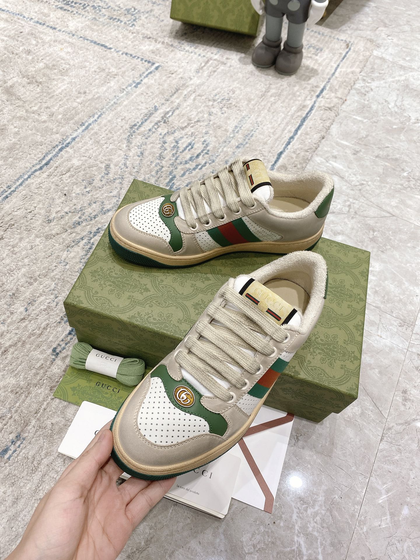Gucci new upgraded small dirty shoes couple models