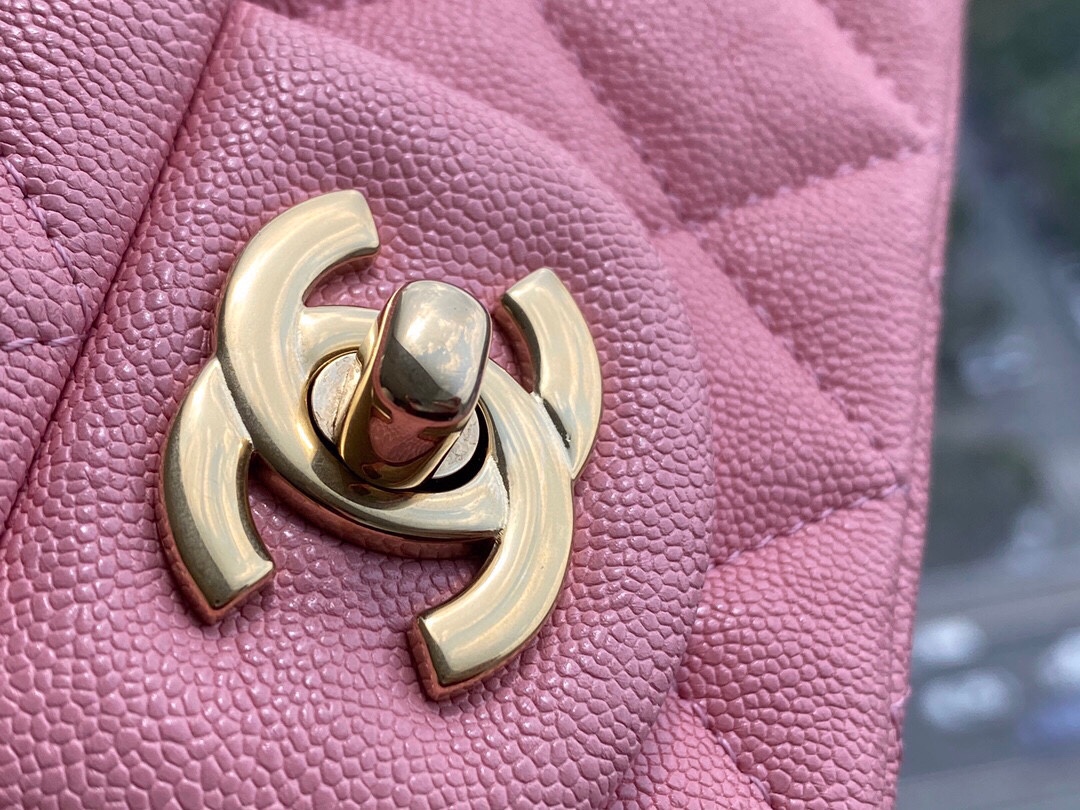 𝐂𝐇𝐀𝐍𝐄𝐋 Classic Flap Italy 🇮🇹 𝑰𝒏𝒄𝒂𝒔Original Washed Fetal Cow🐂 Washed Fetal Cow Big 𝒎𝒊𝒏𝒊 🌸Pink