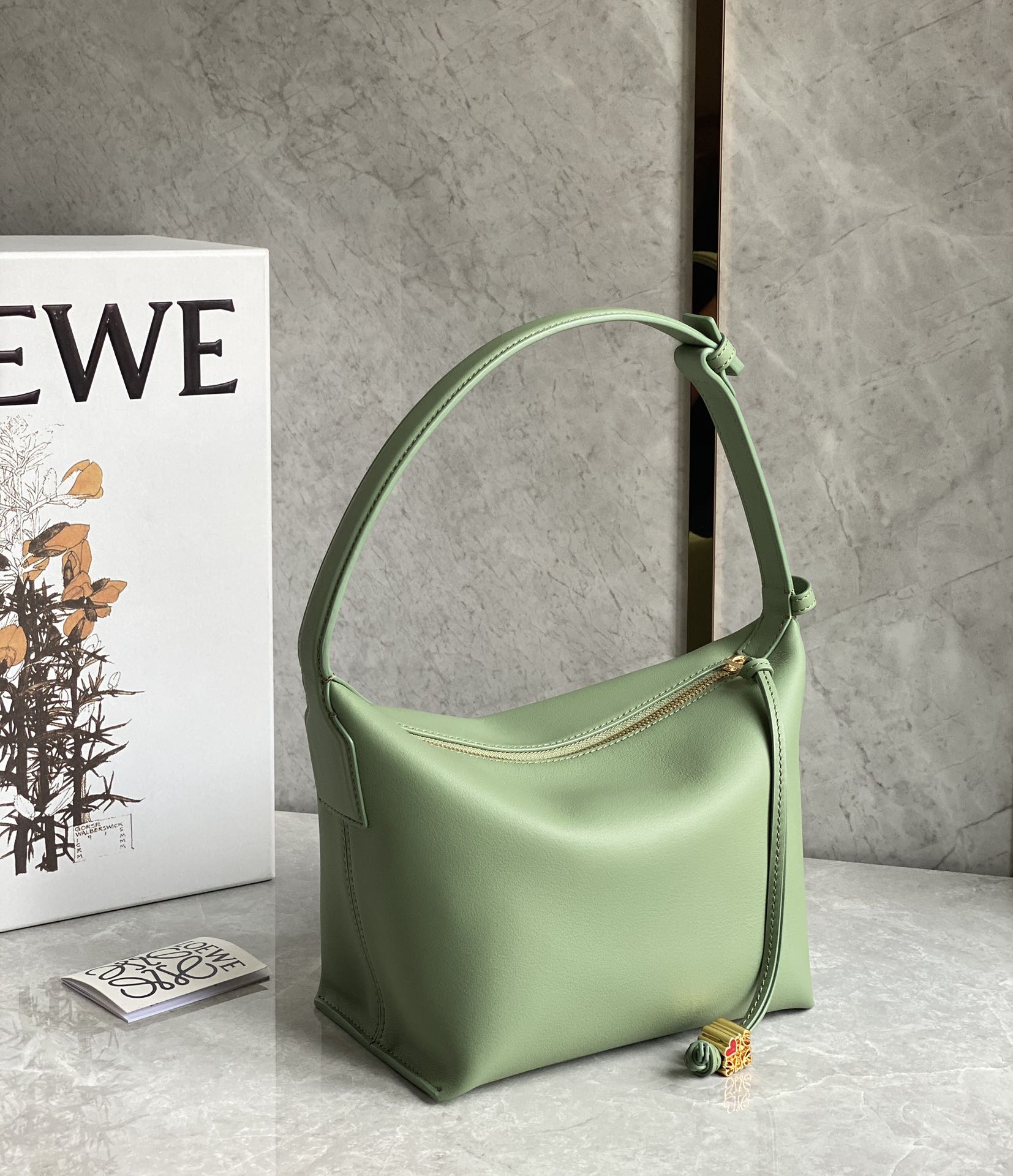 LOEWE cubi full leather lunch box bag