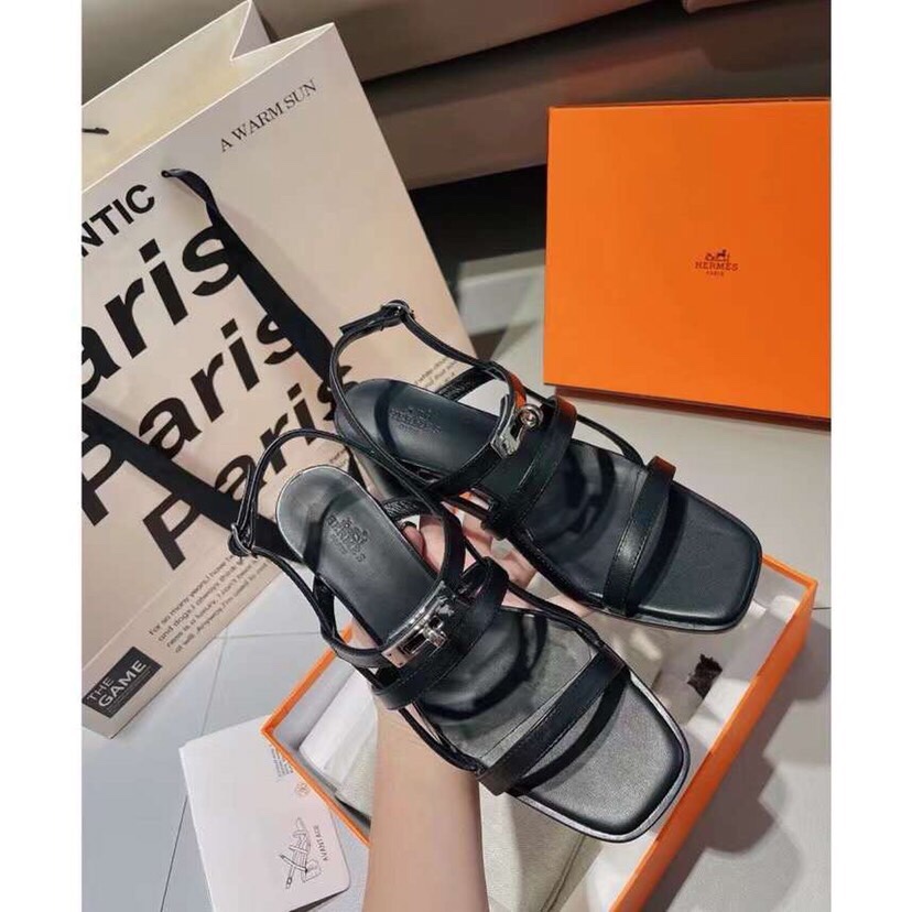 Hermes 6.5cm medium heel sandals