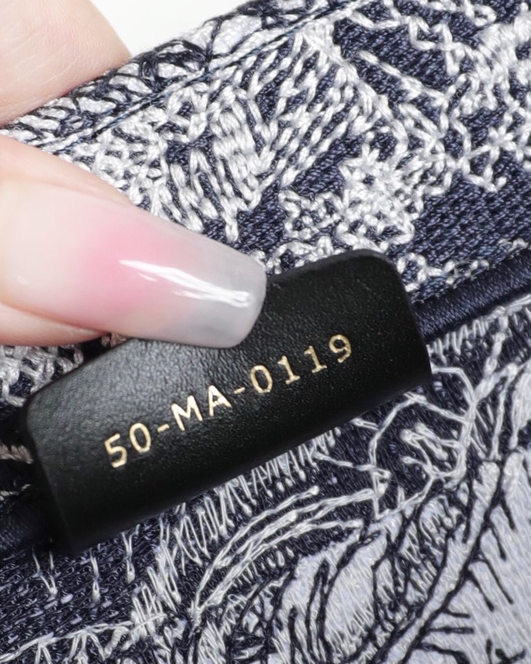 DIOR TOTE blue striped tiger pattern