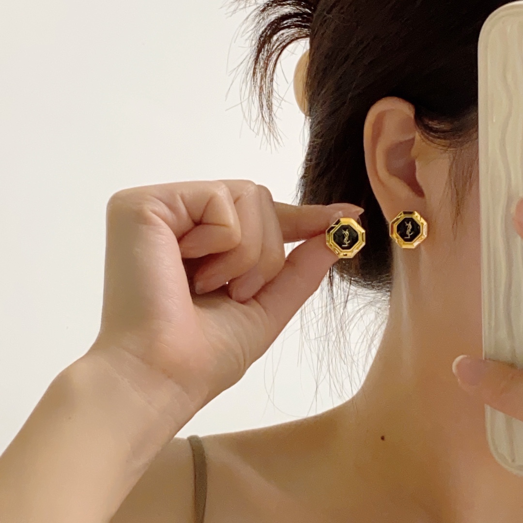Saint Laurent YSL earrings studs