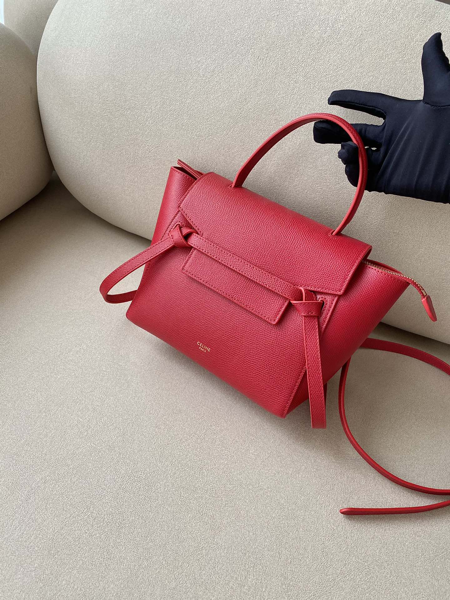 𝐂𝐞𝐥𝐢𝐧𝐞 Belt Bag Catfish Bag Small Grained Calfskin