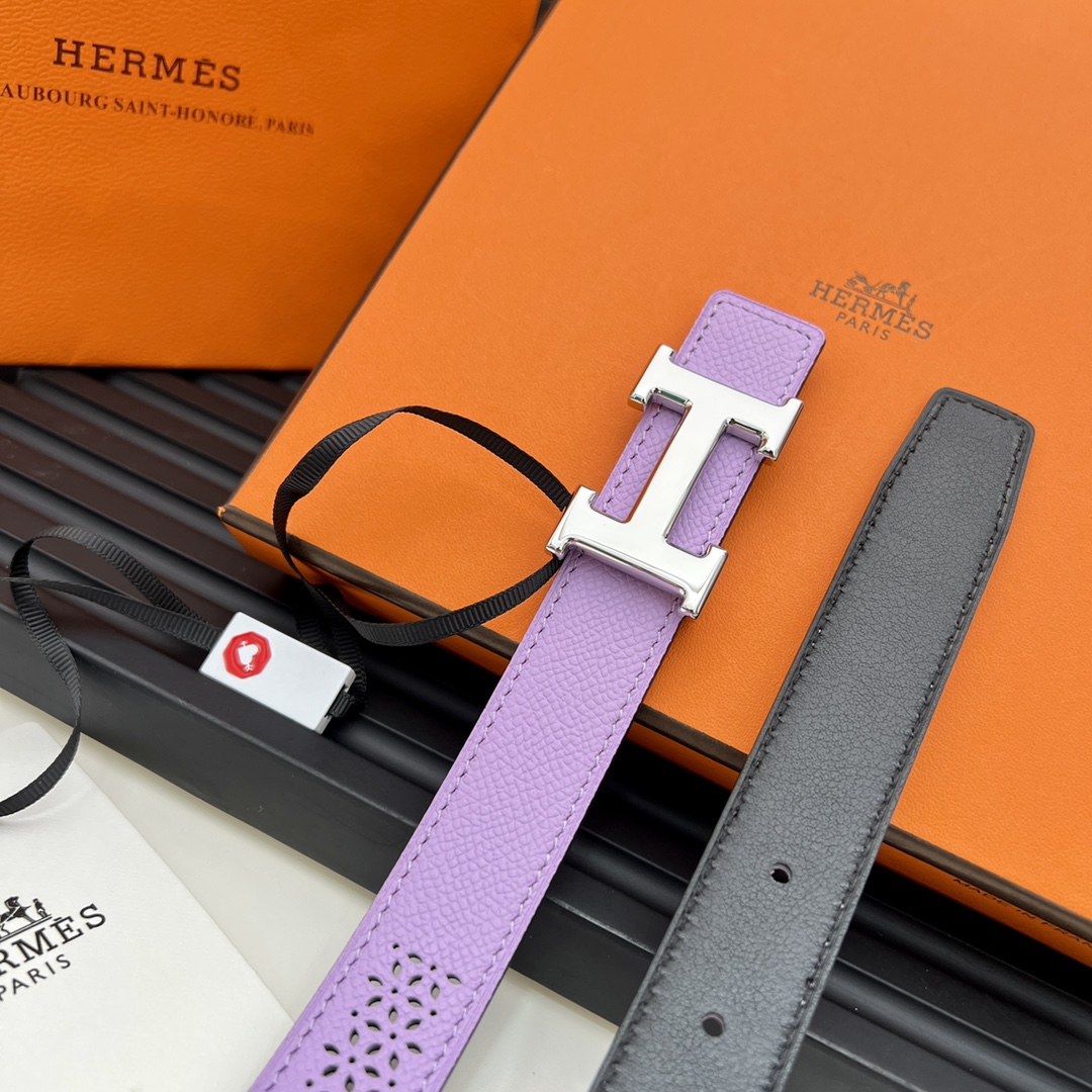 Hermes Reversible Belt in Swift and Epsom Calfskin