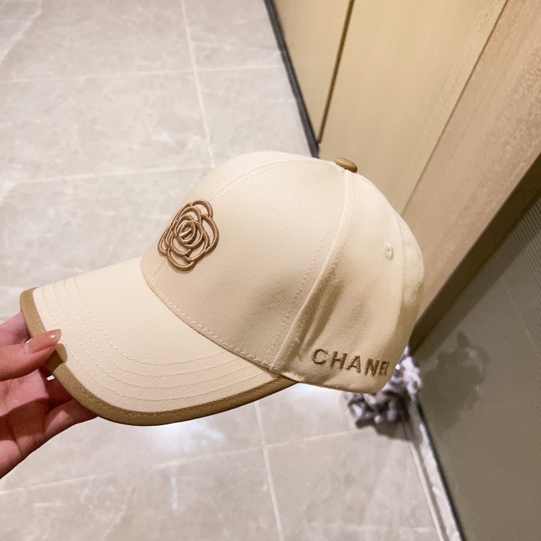 [CHANEL Chanel] 2023 new style embroidered baseball cap