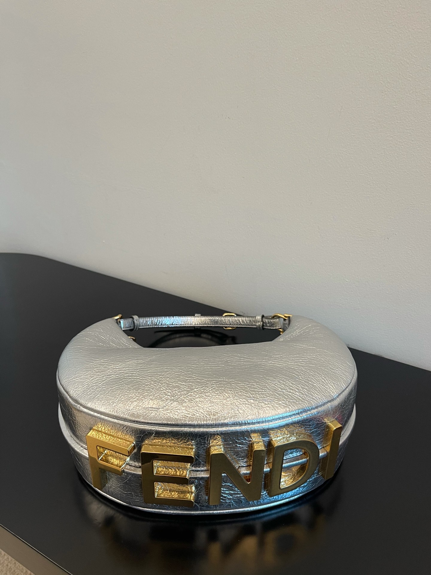 FENDI praphy underarm bag small silver
