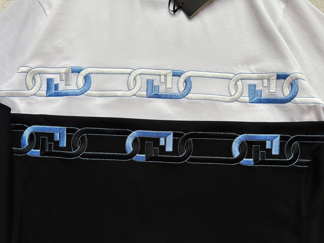 Fendi...O'Lock Large Embroidered T-Shirt